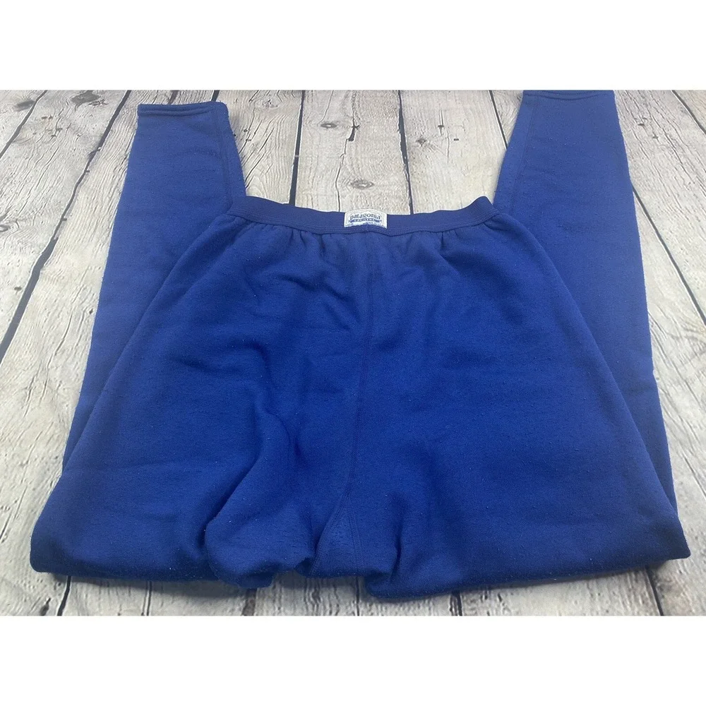 Patagonia Capilene Base Layer Mens Large Long Underwear Bottoms Pants Blue